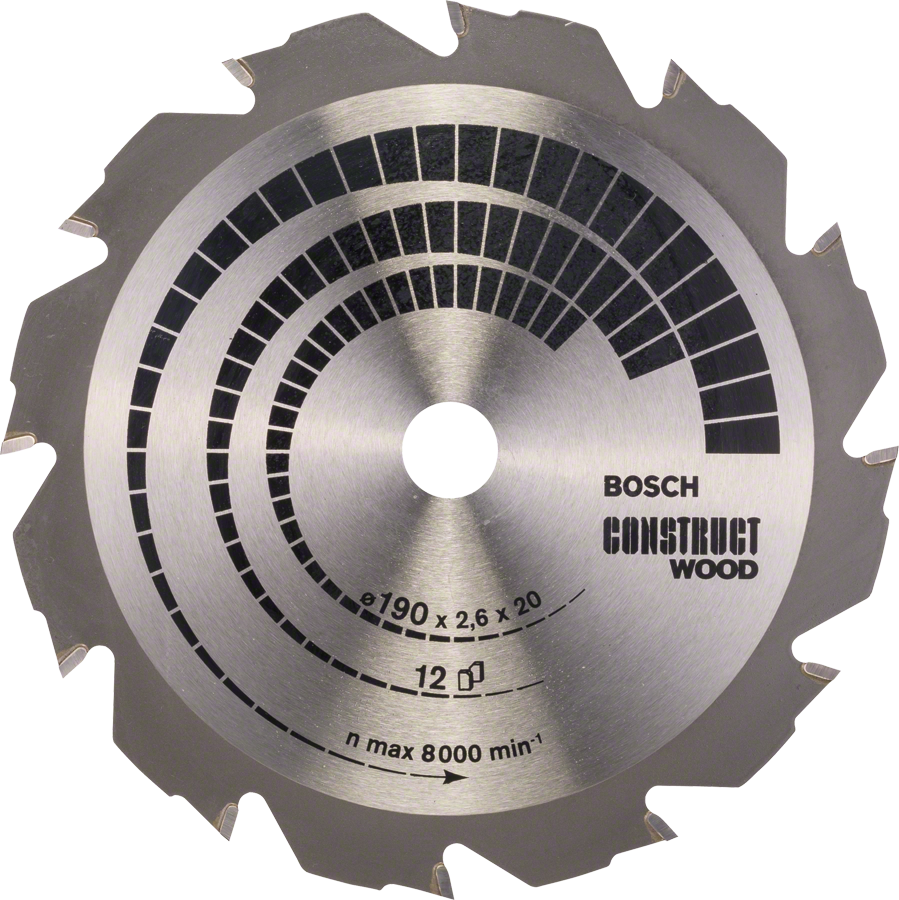 BOSCH pilový kotouč Construct Wood 190x20mm (12z)