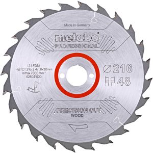 METABO pilový kotouč Precision Cut Wood Prof. 216x30mm (48 zubů)