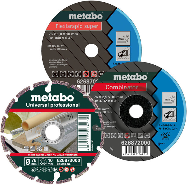 METABO 3dílná univerzální sada kotoučů (76 mm)