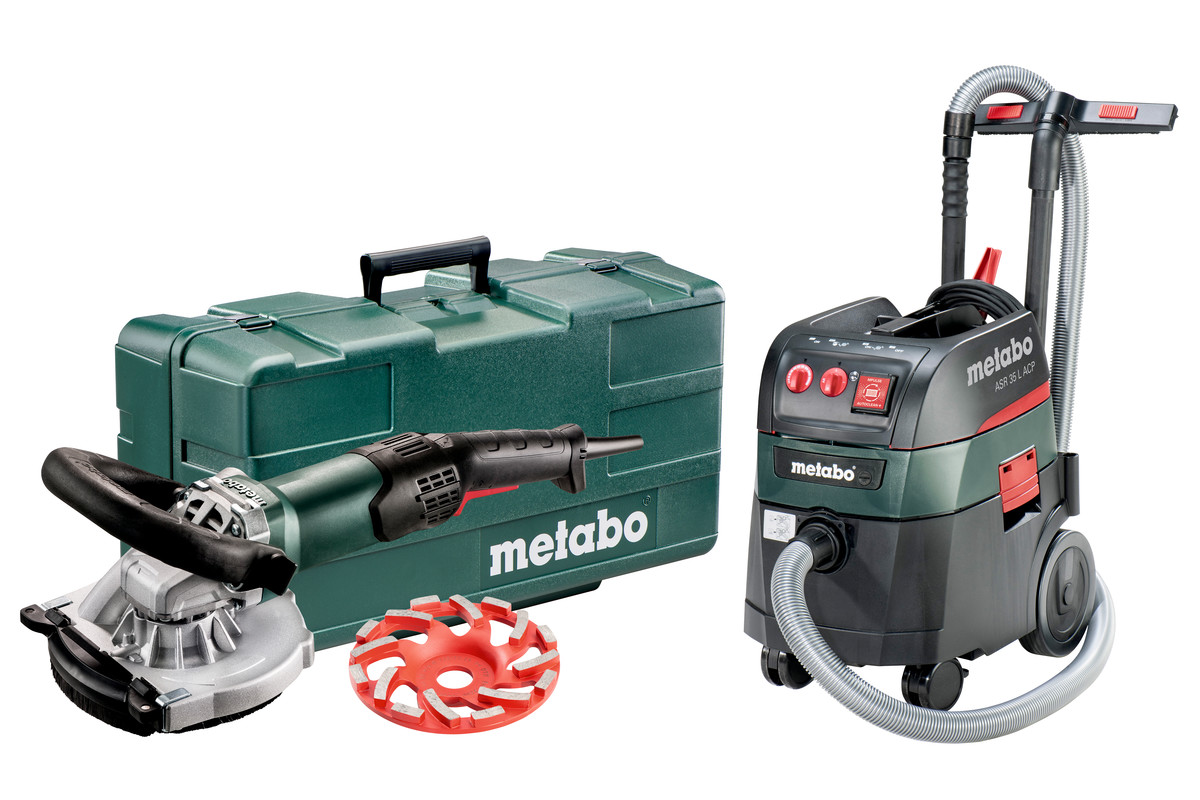 METABO Set renovační bruska RSEV 19-125 RT + vysavač ASR 35 L ACP