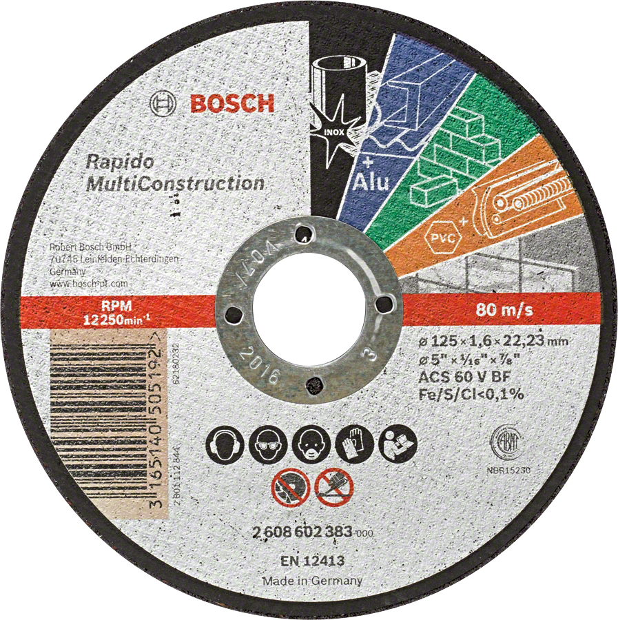 BOSCH Rapido Multi Construction univerzální dělící kotouč 125mm (1.6 mm)