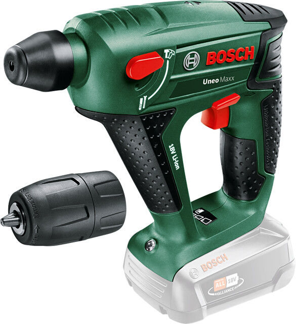 BOSCH UNEO Maxx 18 LI (verze bez aku) 18V aku vrtací kladivo SDS-Quick + výměnné sklíčidlo