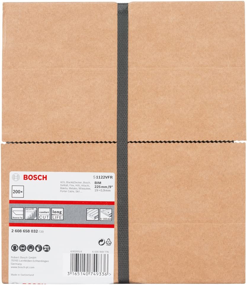 BOSCH 200ks balení 225mm pilových listů na opravu palet S 1122 VFR