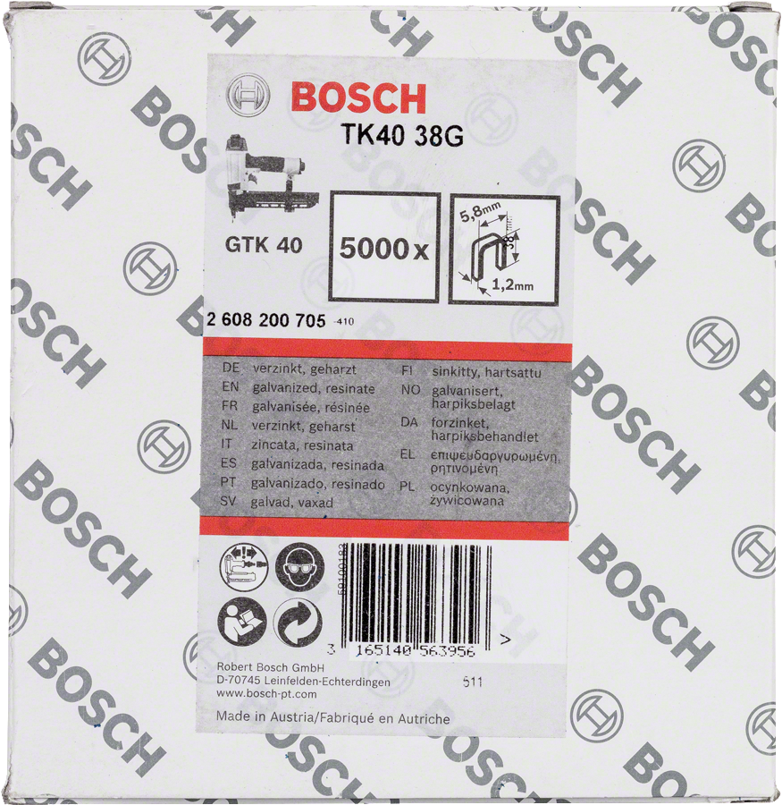 BOSCH pozinkované spony TK40 38G - 5