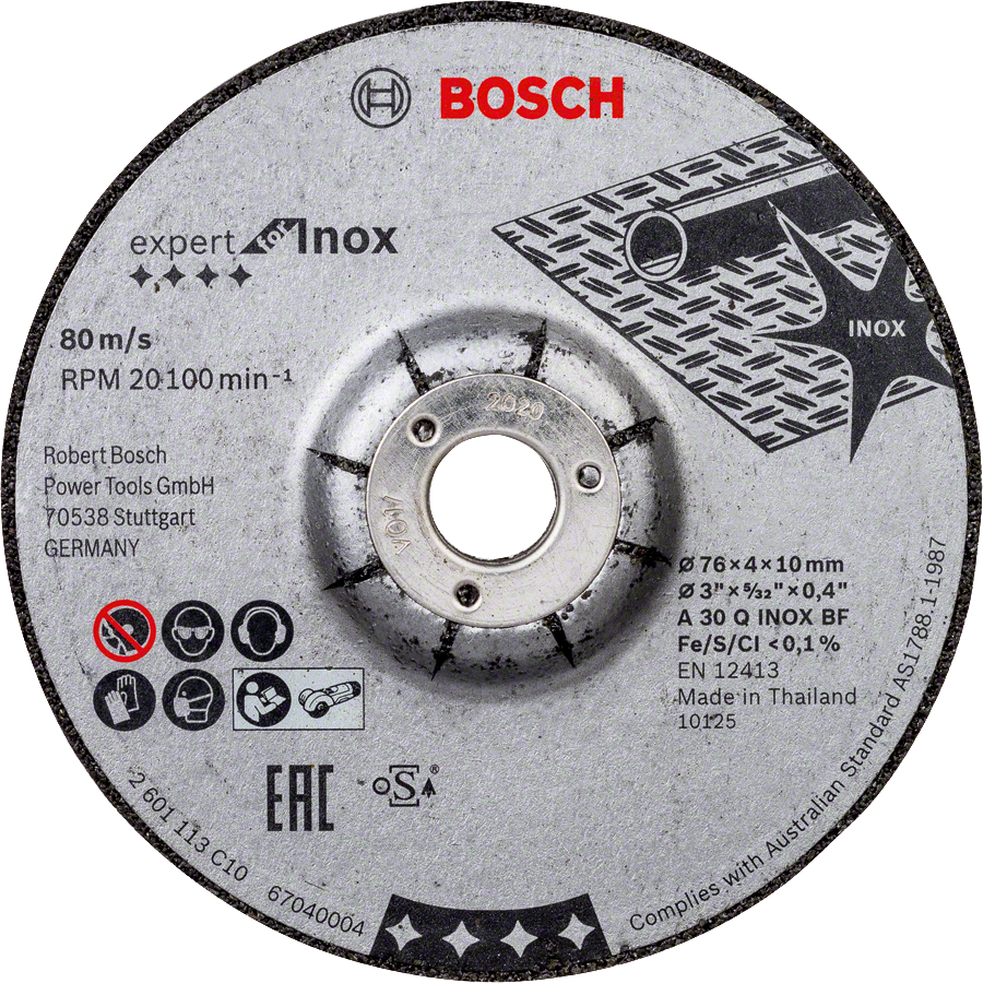 BOSCH brusný kotouč Expert for INOX 76x4x10 mm (2 ks)