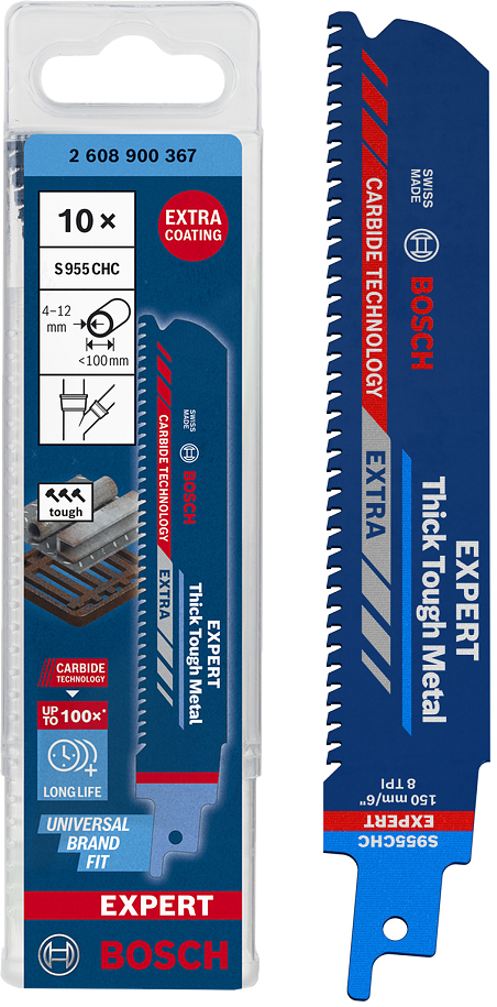 BOSCH Expert 10ks sada 150mm plátků na tvrdý kov Thick Tough Metal S 955 CHC