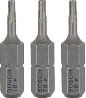 BOSCH šroubovací bity Torx Extra-Hart T8 25mm (3 ks)