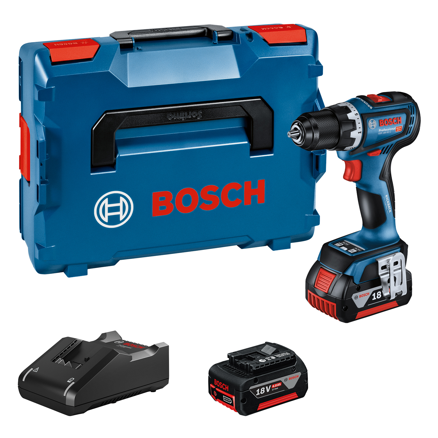 BOSCH GSR 18V-90 C (2x 4Ah) aku vrtačka