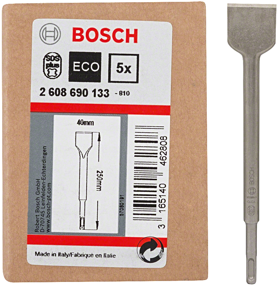 BOSCH balení plochých sekáčů SDS-plus ECO (250/40 mm)