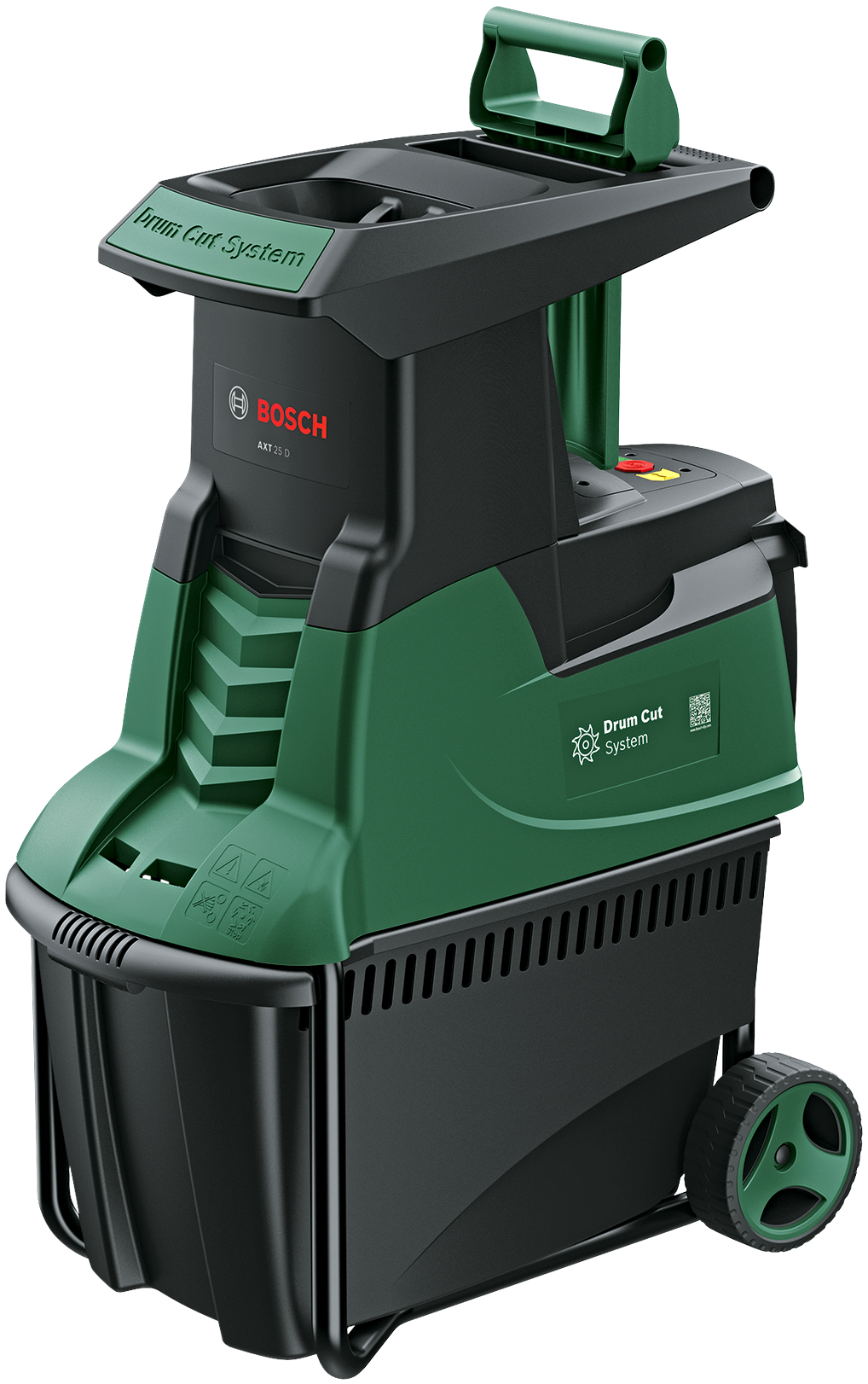 BOSCH AXT 25 D tichý bubnový drtič větví / štěpkovač