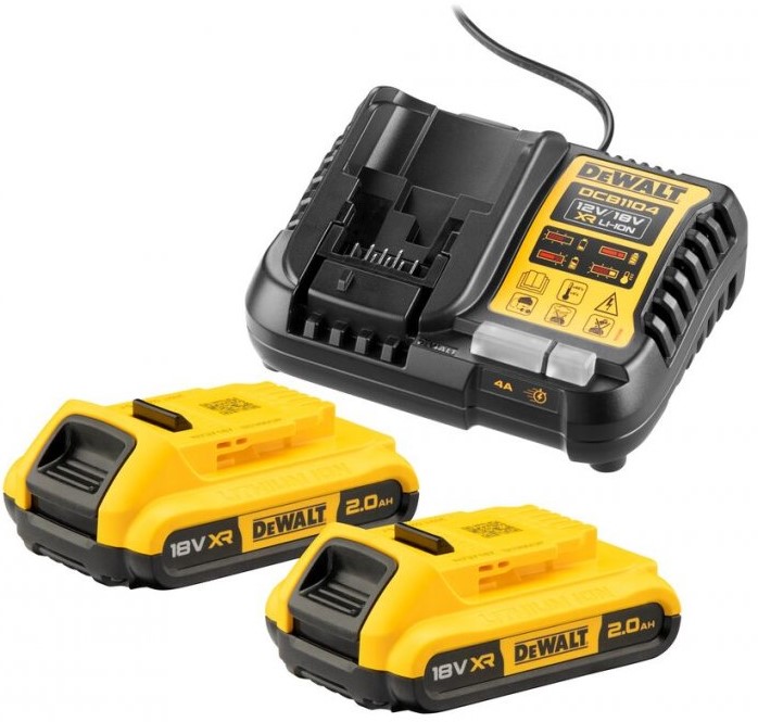 DeWALT DCB1104D2 XR Sada aku 18 V (2x2Ah) + nabíječka