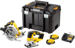 DeWALT DCK2012P2T 2dílná kombo sada aku nářadí na řezání – DCS570 + DCS334