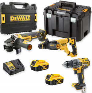 DeWALT DCK327P2T 3dílná kombo sada aku nářadí s hlubokým kufrem DCD791+DCG405+DCH263