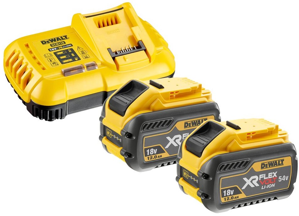 DeWALT DCB118Y2 XR FLEXVOLT Sada aku 18/54 V (2x12Ah) + nabíječka