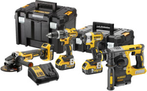 DeWALT DCK422P3T (3x5Ah) 18V XR 4dílná kombo sada aku nářadí s kufry Tstak