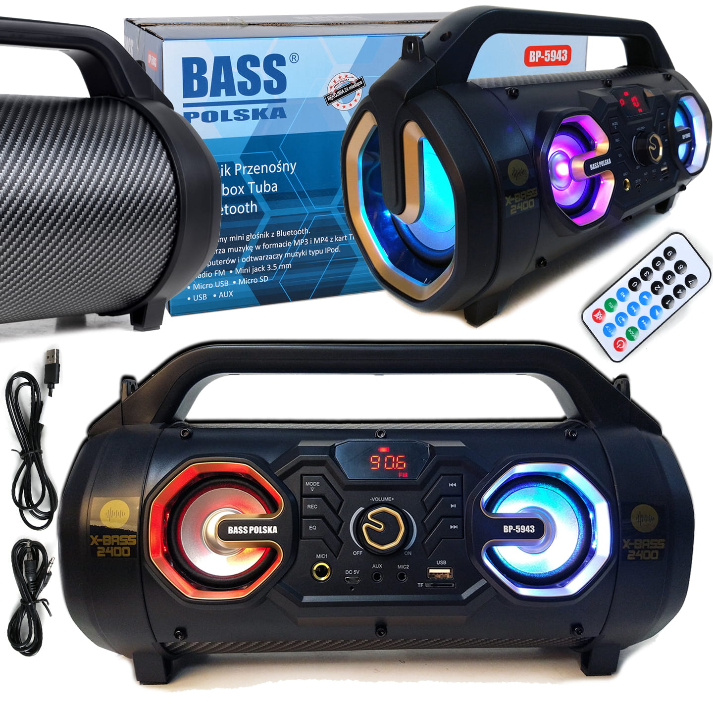 Přenosný Bluetooth reproduktor 5943 BASS