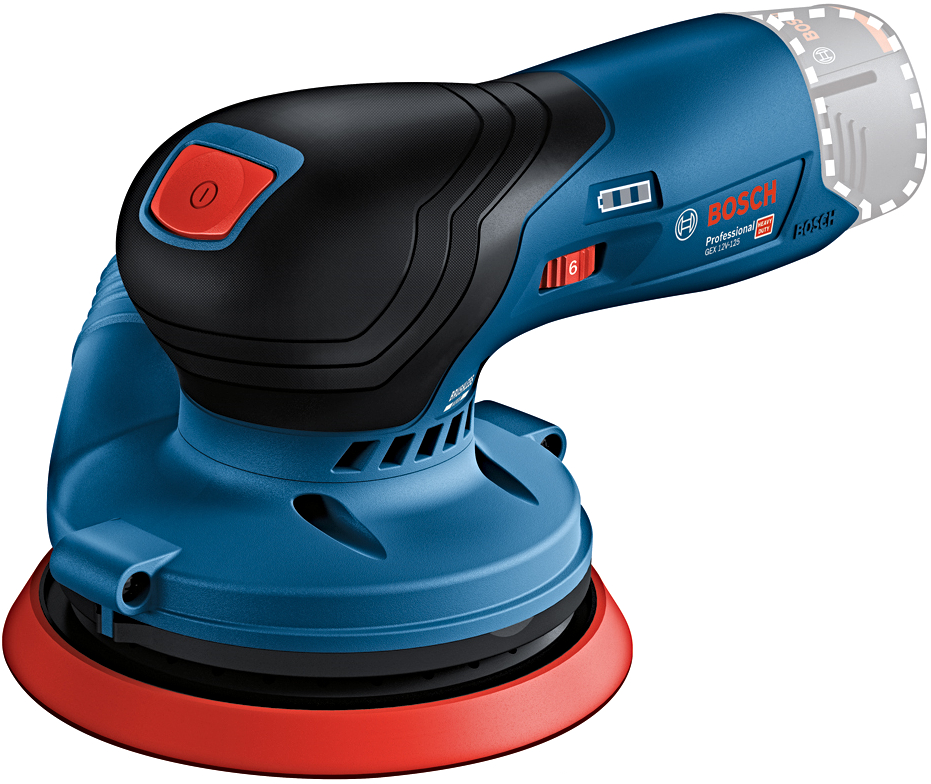 BOSCH GEX 12V-125 (verze bez aku) aku excentrická bruska - ergonomická