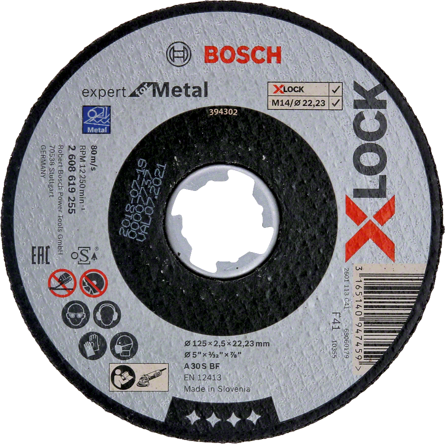 BOSCH X-LOCK 125mm dělicí kotouč na kov Expert for Metal 125 x 22