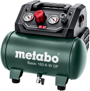 METABO Basic 160-6 W OF 900W přenosný bezolejový kompresor s 6l nádobou