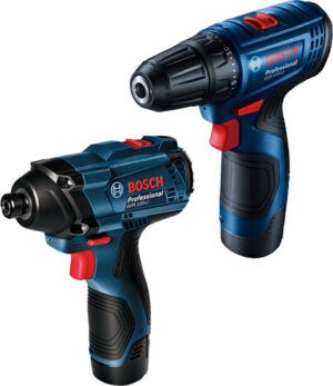 BOSCH Professional (2x2Ah) 12V montážní sada aku nářadí GSR 120-LI + GDR 120-LI